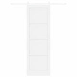 Sliding Door Manual White 78 x 232 cm Solid pine wood and steel 3333223