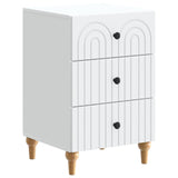 Bedside Cabinet White 43x 41 x 66.5 cm Engineered Wood 894095