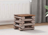 Stool Natural 30 x 30 x 38 cm Solid Teak Wood 42012368