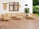 8 Piece Garden Lounge Set Solid Pinewood 3082597