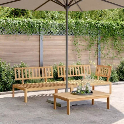 ZNTS 3 Piece Garden Pallet Sofa Set Solid Wood Acacia 3209301