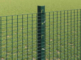 Welded Wire Fence with Posts 50 x 1.2 m PVC-Coated Steel Green 3336518