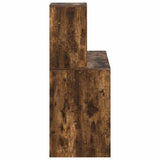 Desk with Shelf Smoked Oak 102 x 50 x 124 cm Engineered Wood 869358