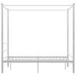 Canopy Bed Frame without Mattress White Metal 120x200 cm 325058