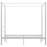 Canopy Bed Frame without Mattress White Metal 120x200 cm 325058