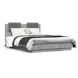Bed Frame without Mattress Concrete Grey 135x190 cm Double 3209957