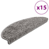Stair Mats 15 pcs 65x21x4 cm Grey Half Round Large 133900