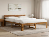 Double Bed Frame with Headboard ROSTOCK Natural 140 x 190 cm 903450