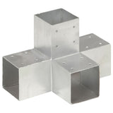 Post Connectors 4 pcs X Shape Galvanised Metal 91x91 mm 145476