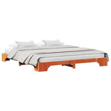 Bed Frame Wax Brown 180 x 200 cm Solid Pine Wood 872853