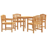 5 Piece Garden Dining Set Solid Wood Teak 3157924
