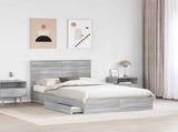 Storage Bed Grey Sonoma 120 x 200 cm Engineered Wood 3409578