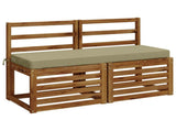 2-Piece Bench Cushions SOEST 2 pcs 100% Polyester Light Green 949721