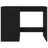Desk with Drawer Black Oak 100 x 49 x 74 cm Engineered Wood 862804