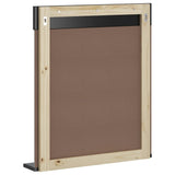 Bathroom Mirror with Shelf BERG Black 60x12x70 cm Solid Wood 358559