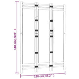 Folding 3-Panel Room Divider 120 cm Bamboo and Canvas 350623