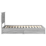 Storage Bed with Drawer Grey Sonoma 90 x 190 cm Engineered Wood 3410273