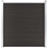 Fence Panel WPC 180x186 cm Black 148972