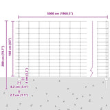 Wild Fence with Posts 50 x 1.6 m 3337163