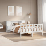 ZNTS Bookcase Bed without Mattress White 120x200 cm Solid Wood Pine 3321656