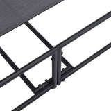Garden Sunbed with Pillow 2 pcs Black Powder-Coated Steel 42003023