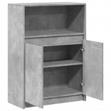 Sideboard with LED Concrete Grey 72x34x100 cm Engineered Wood 852162