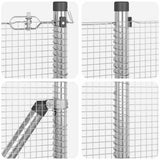 Welded Wire Fence with Concrete Base 10 x 0.6 m Silver Mesh 3352273