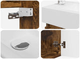 Bathroom Vanity Unit with Tap Smoked Oak 45.5 x 22.5 x 84 cm 889506