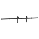 Sliding Door Hardware Kit 200 cm Steel Black 4009713