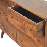 Large Curved Chestnut Chest IN3404