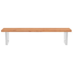 ZNTS Basin Shelf Wall Mounted Steel and Solid Wood Beech 3302442