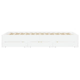 Bed Frame with Drawers without Mattress White 120x190 cm Small Double 3207315