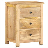 ZNTS Bedside Cabinet 45x35x60 cm Solid Mango Wood 320807