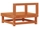 Garden Middle Sofa Solid Pine Wood Wax Brown 865441