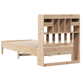 Bookcase Bed without Mattress 75x190 cm Small Single Solid Wood Pine 3322933