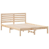 Bed Frame with Headboard Brown 120 x 200 cm Solid Pine Wood 872290