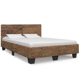 Bed Frame without Mattress Natural Rattan 140x200 cm 283094