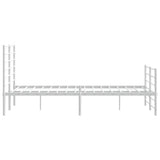 Metal Bed Frame without Mattress with Footboard White 140x200cm 352387