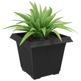 Square Flower Pot 6 pcs Black 43 x 43 x 33.5 cm Plastic 42020340