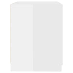 ZNTS Washing Machine Cabinet High Gloss White 71x71.5x91.5 cm 808401