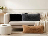 Cushion Cover 12 pcs HEERLEN Black 40 x 80 cm PV Fleece 910119