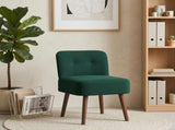 Slipper Chair Dark Green Velvet 42050514