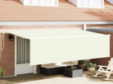 Retractable Awning Cream 350 x 200 cm Polyester and Aluminium 3329640