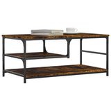 Coffee Table Smoked Oak 90x49x40 cm Engineered Wood 835311