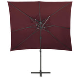 Cantilever Garden Parasol Bordeaux Red Aluminium, Polyester 312366