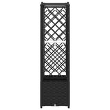 Raised Bed with Trellis and Roof Black 163 x 40 x 141 cm PP 42032537