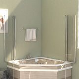 Bath Enclosures 2 pcs 104x130 cm Tempered Glass Transparent 146228