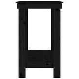 Work Bench Black 80x50x80 cm Solid Wood Pine 822500