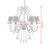 Chandelier with 2300 Crystals White 60338