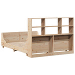 ZNTS Bookcase Bed without Mattress 140x200 cm Solid Wood 3323806